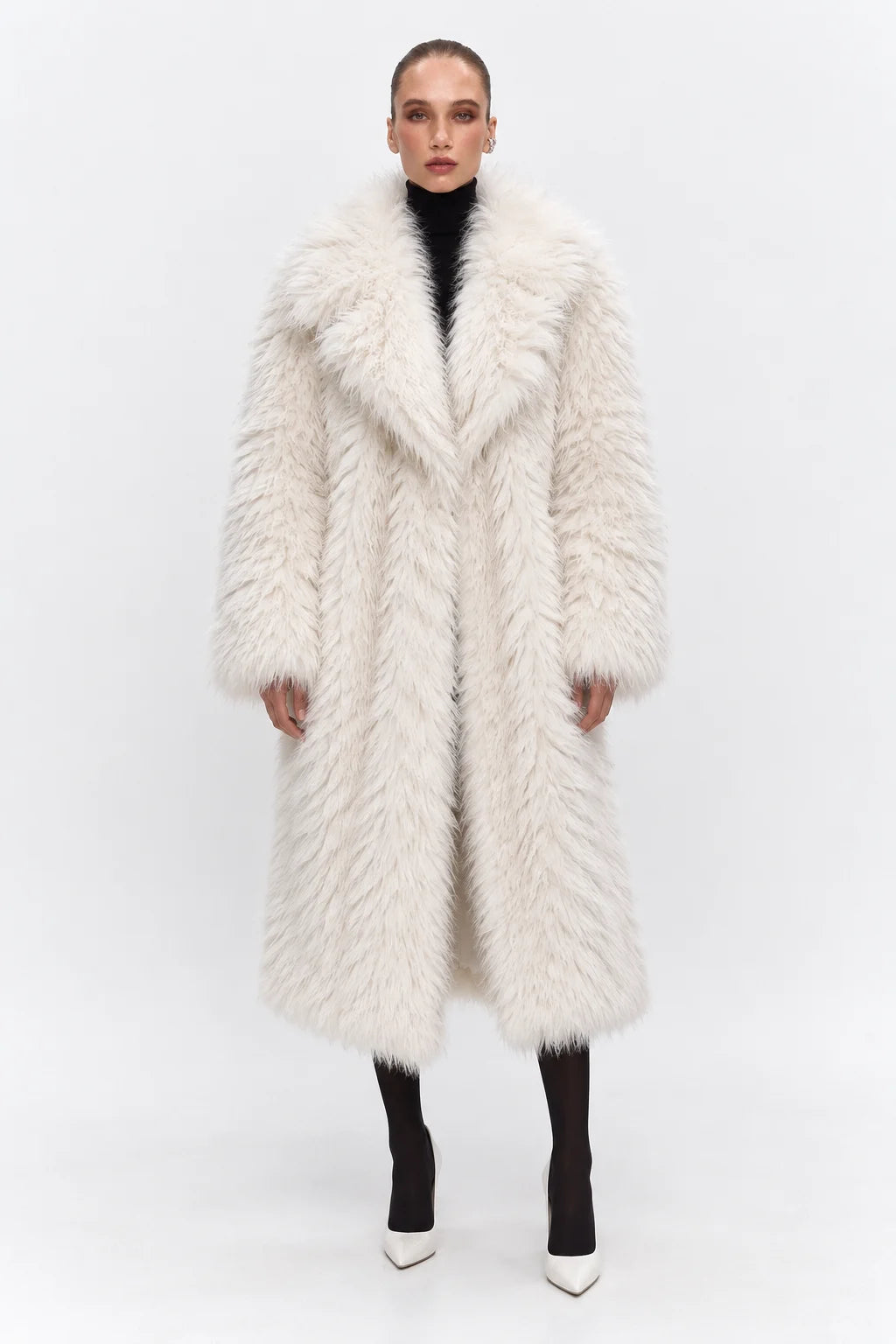 Dakota White Fur Coat