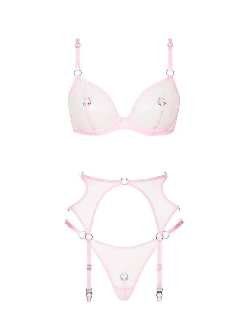 Set PIRSING Pink Silver with belt