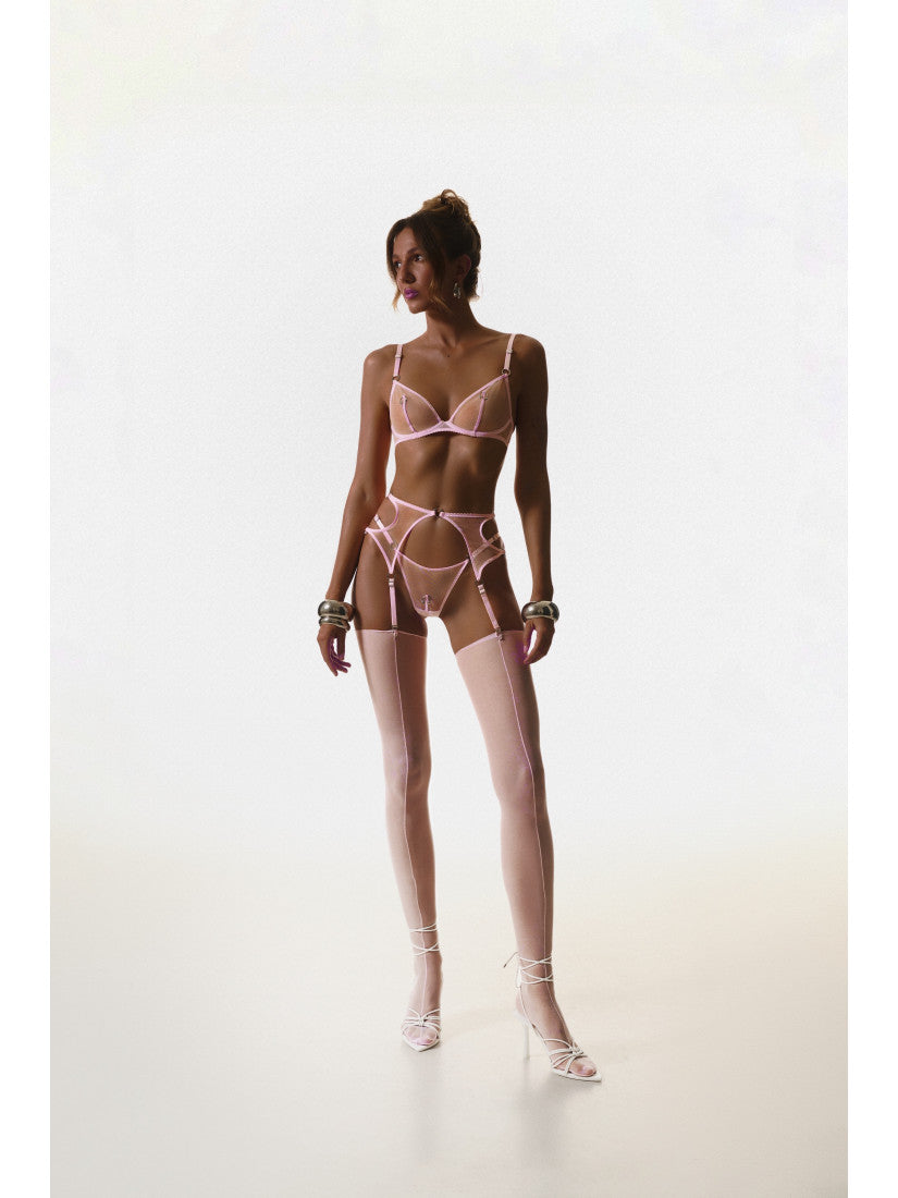 Set PIRSING Pink Silver with belt
