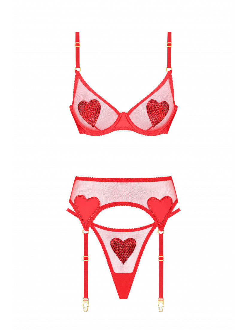 Set LOVE Christal Red with belt