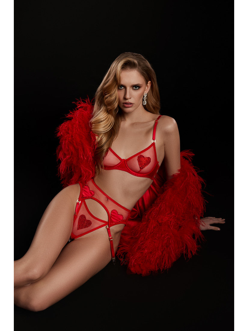 Set LOVE Christal Red with belt