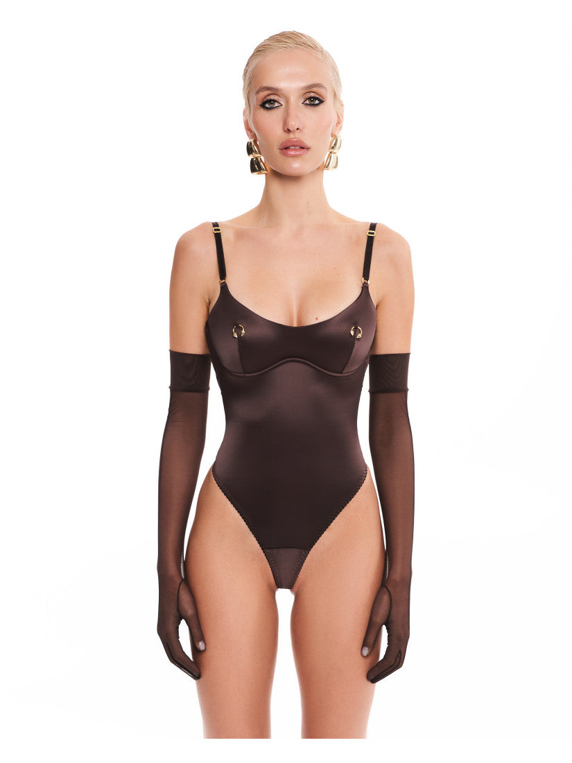 Bodysuit SENCE Pirsing Choco