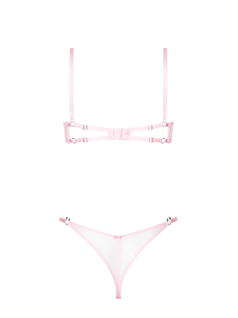 Set Pirsing Pink Silver