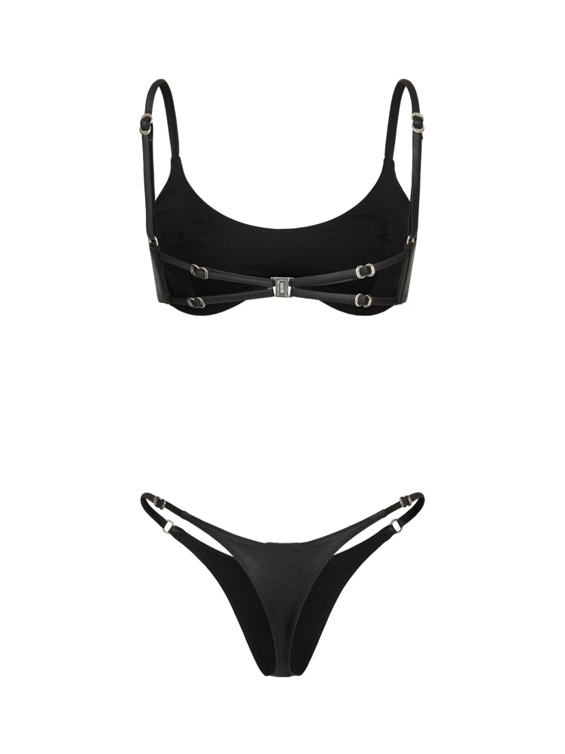 Set Pirsing Leather Silver