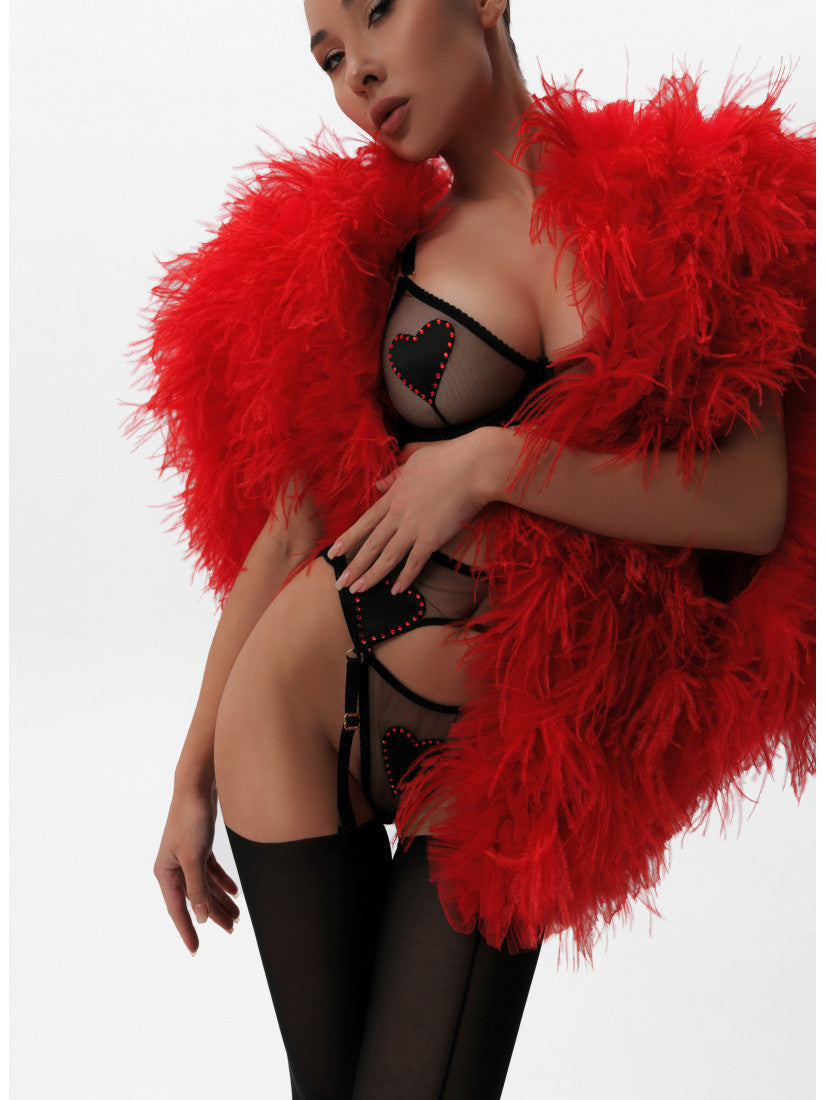Set LOVE AMOUR RedBlack With Belt