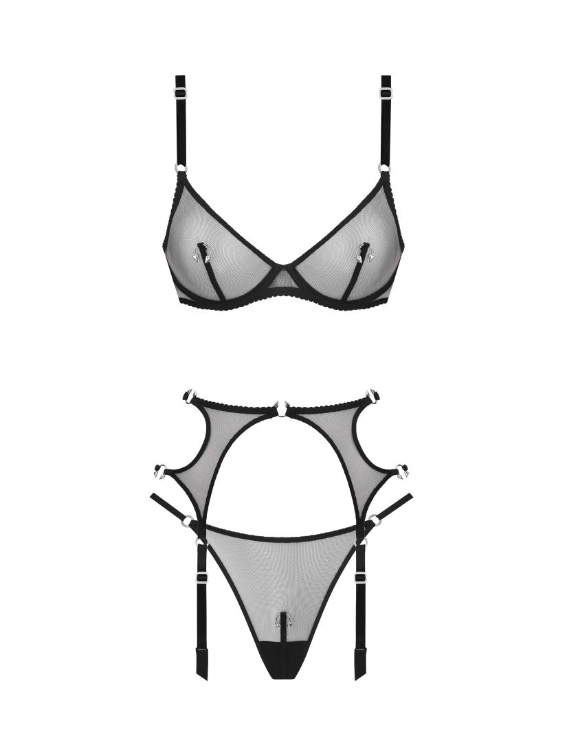 Set Pirsing Silver With Belt