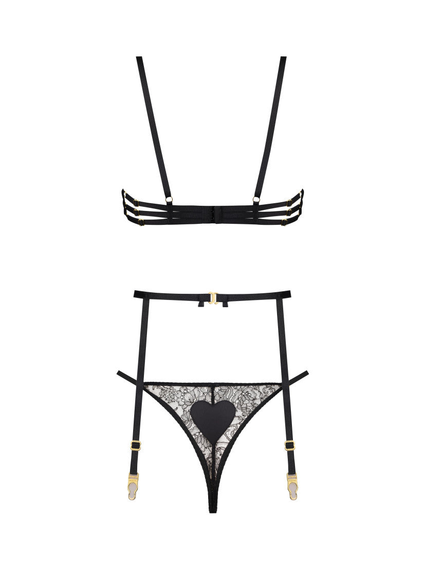 Set Love Lace Black With Belt