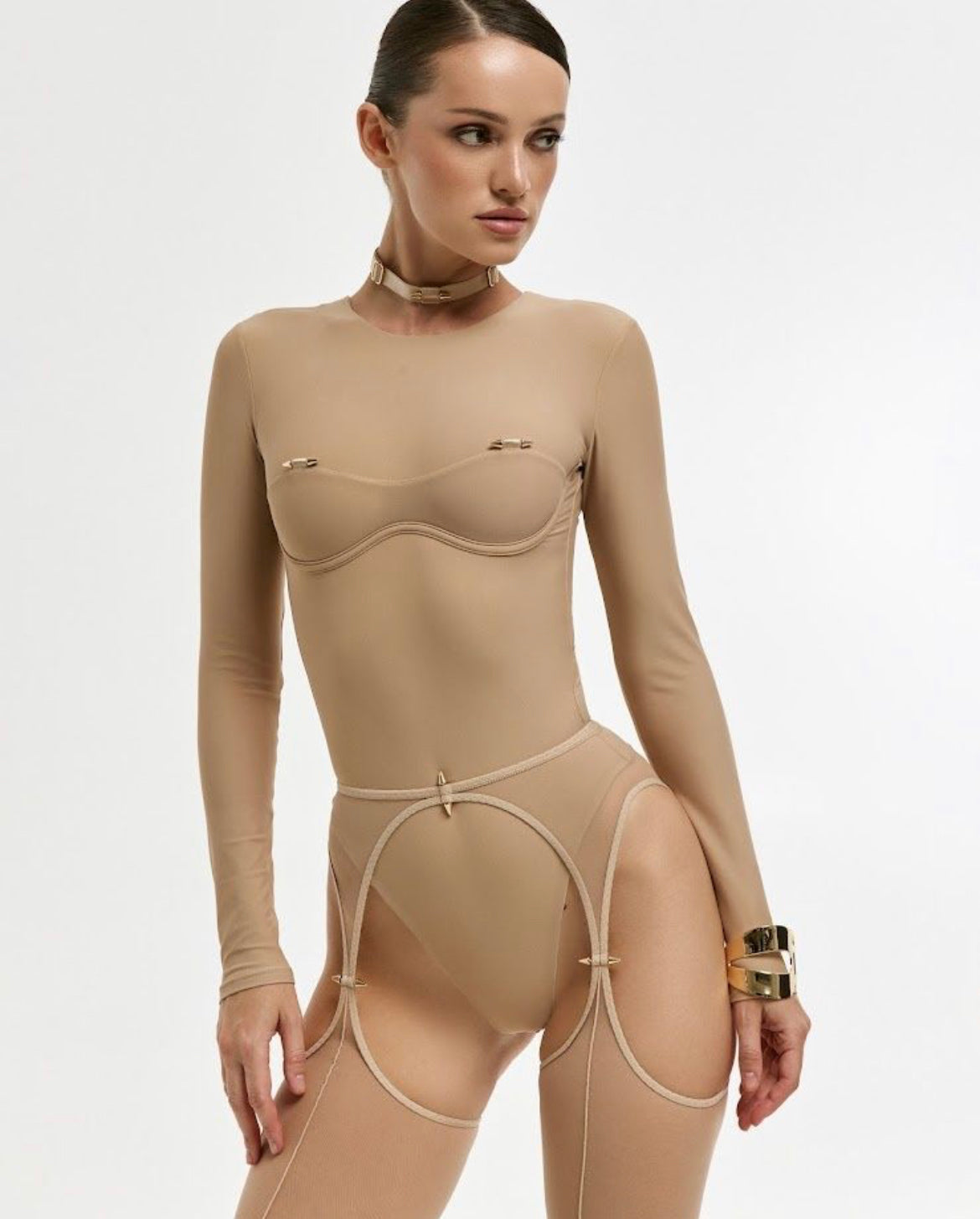 Bodysuit ENIGMA Nude Long Sleeve