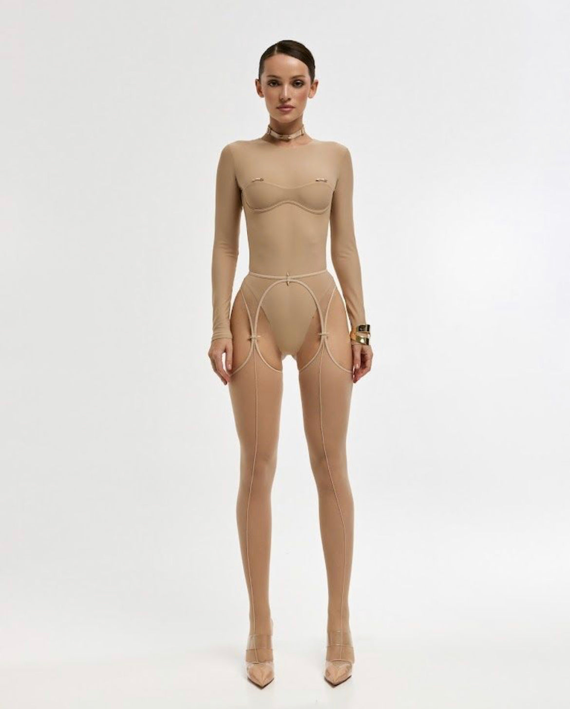 Bodysuit ENIGMA Nude Long Sleeve