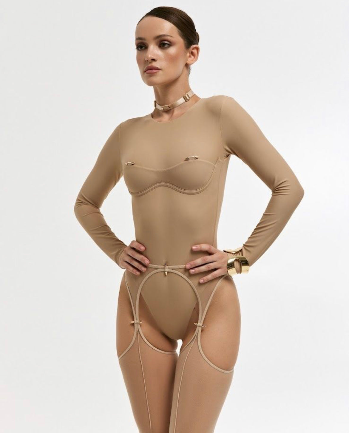 Bodysuit ENIGMA Nude Long Sleeve