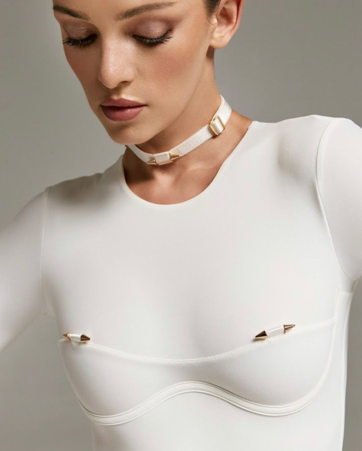 Bodysuit ENIGMA White Long Sleeve