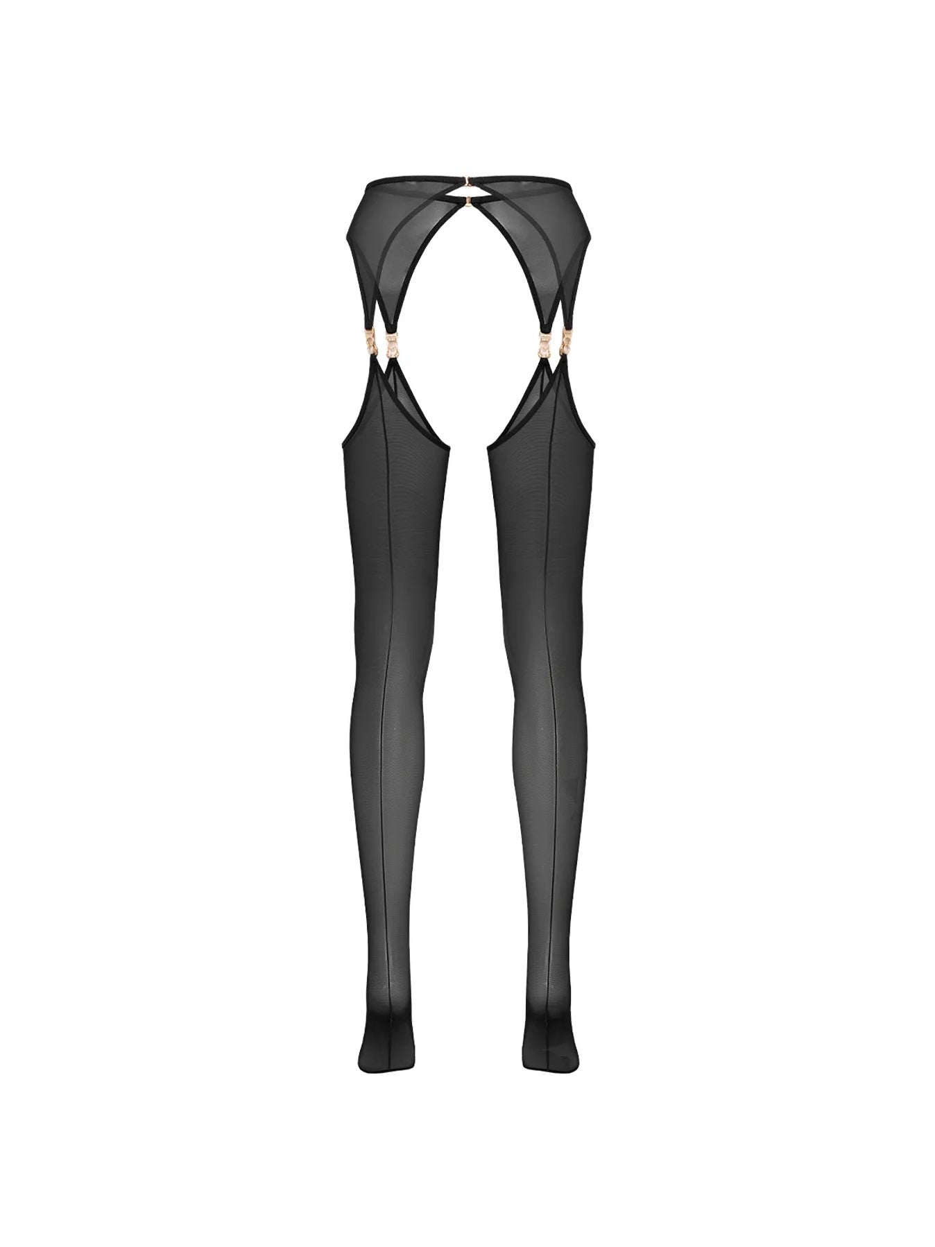 Set VEIL Black Stockings with belt