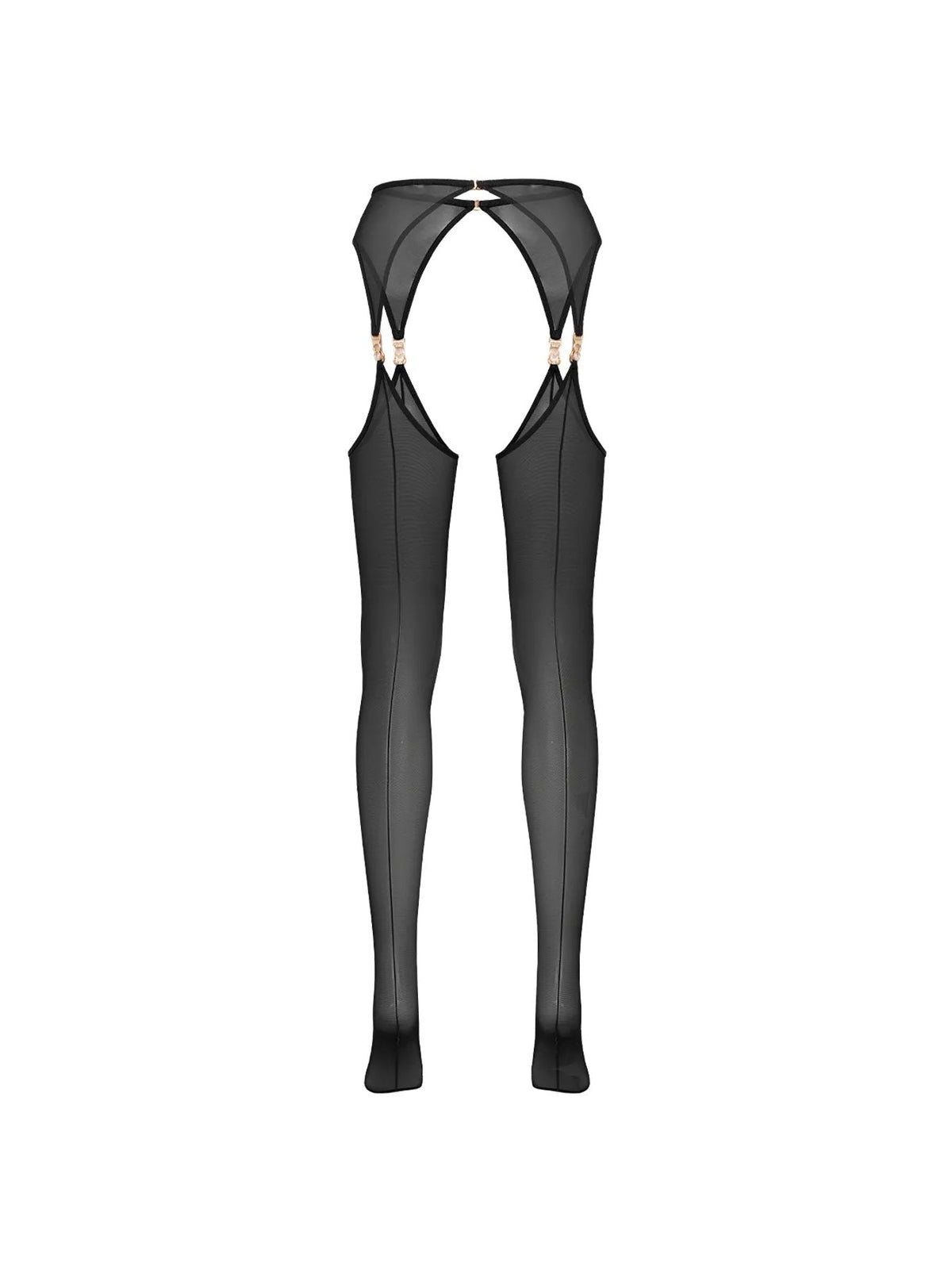 Set VEIL Black Stockings with belt