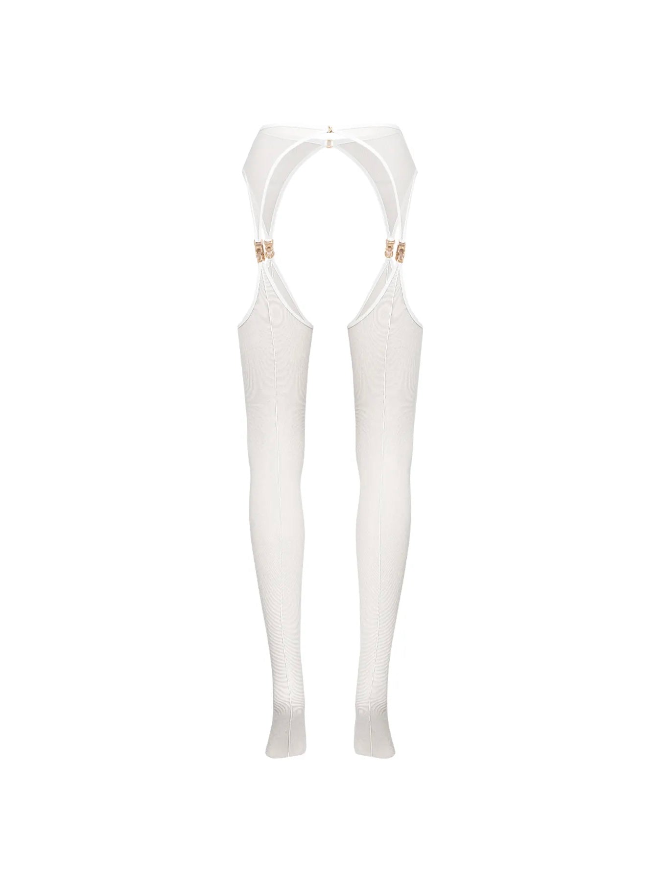 Set VEIL White Stockings with belt