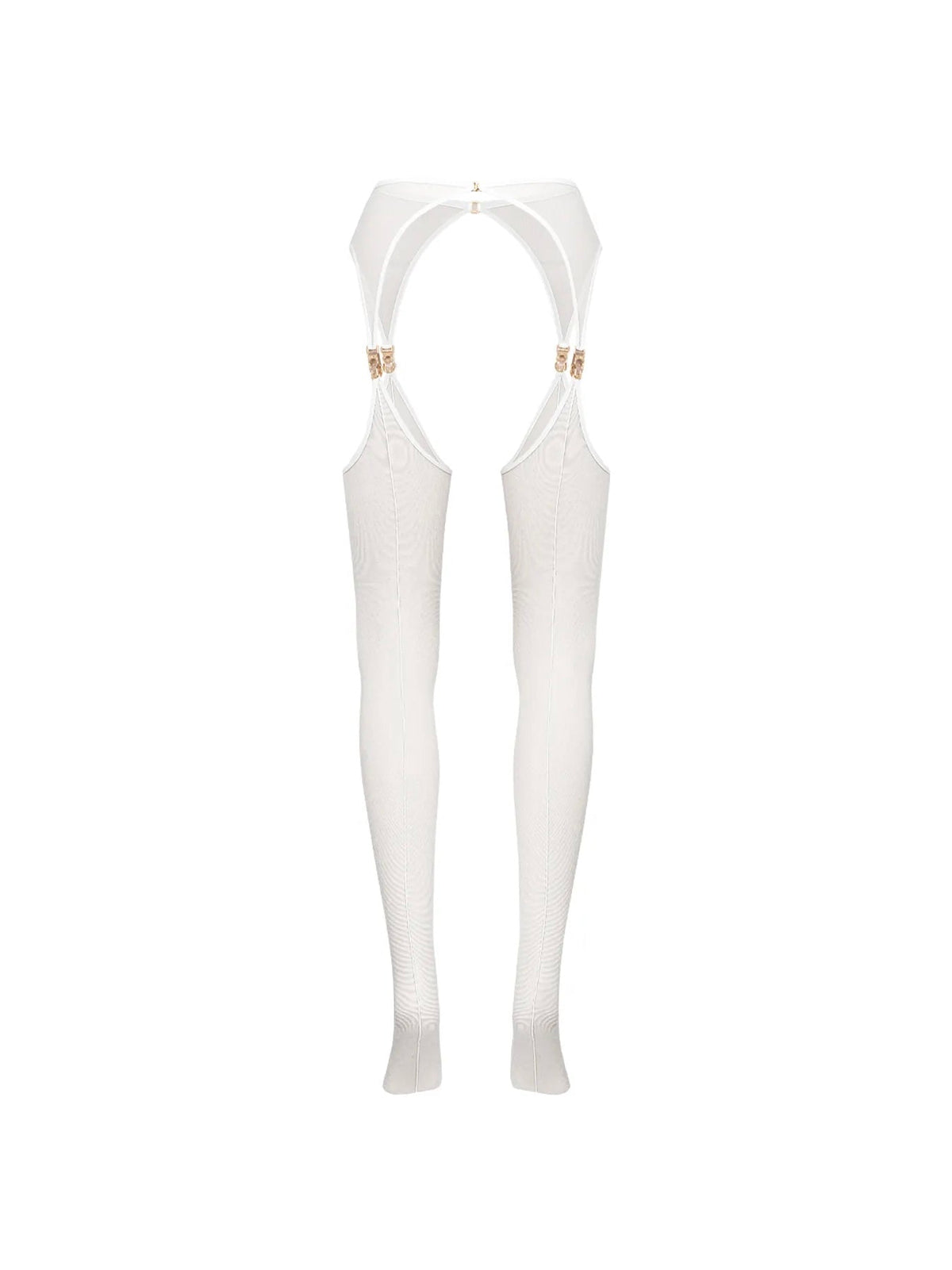 Set VEIL White Stockings with belt
