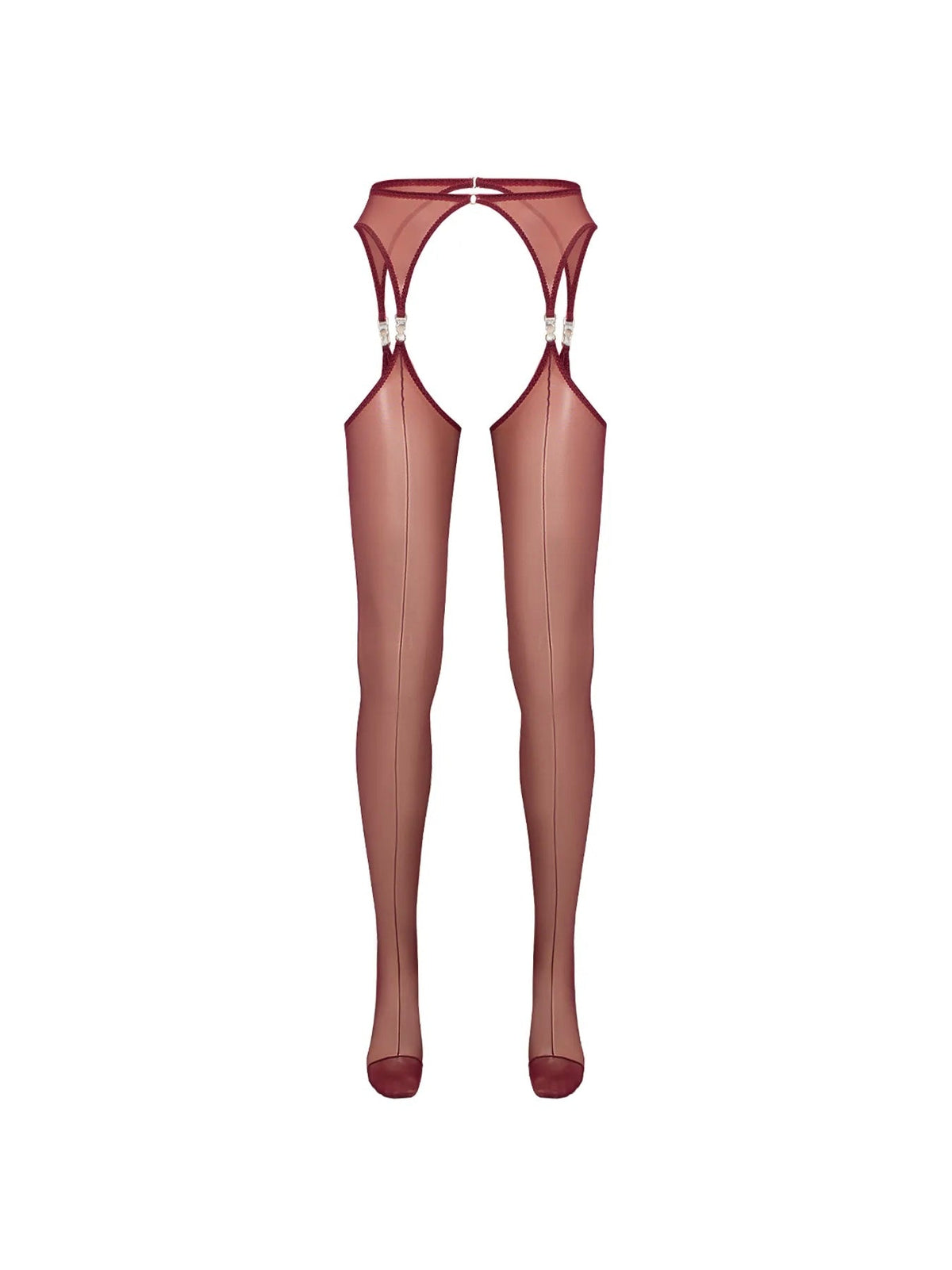 Set VEIL Red Stockings with belt