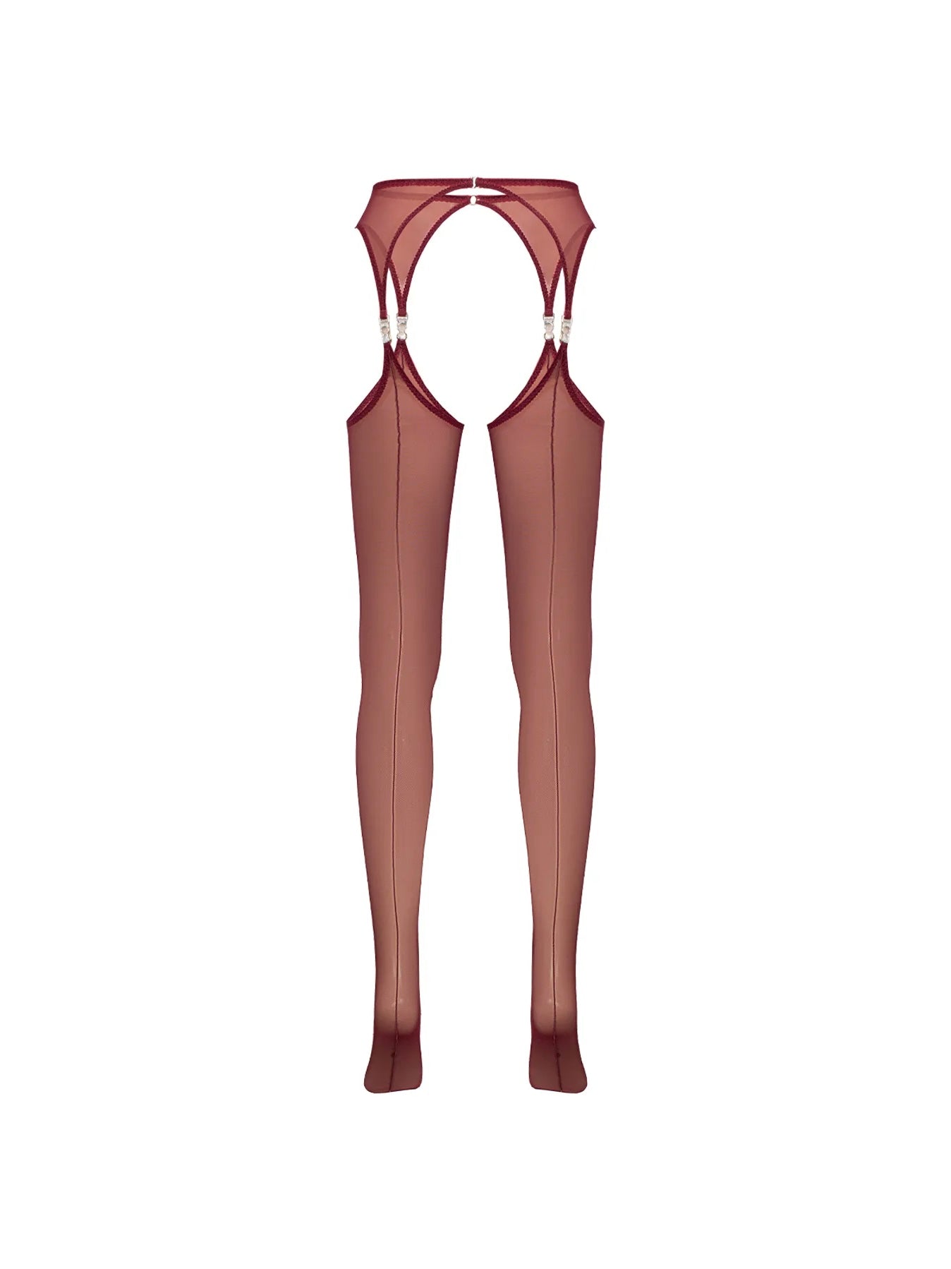 Set VEIL Red Stockings with belt