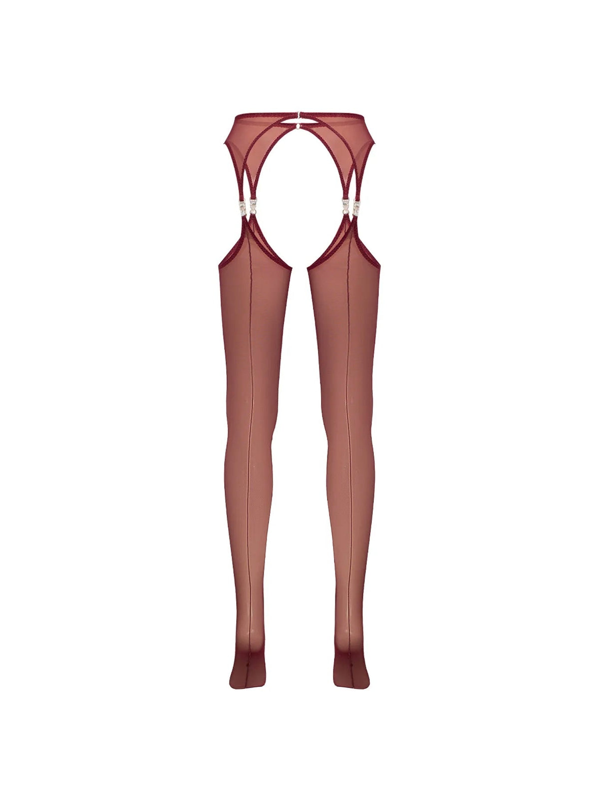 Set VEIL Red Stockings with belt