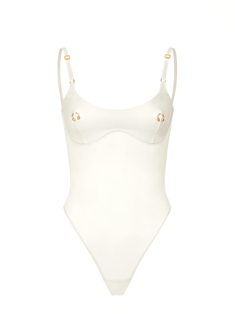 Bodysuit Pirsing White Gold