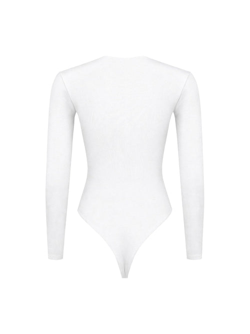 Bodysuit ENIGMA White Long Sleeve