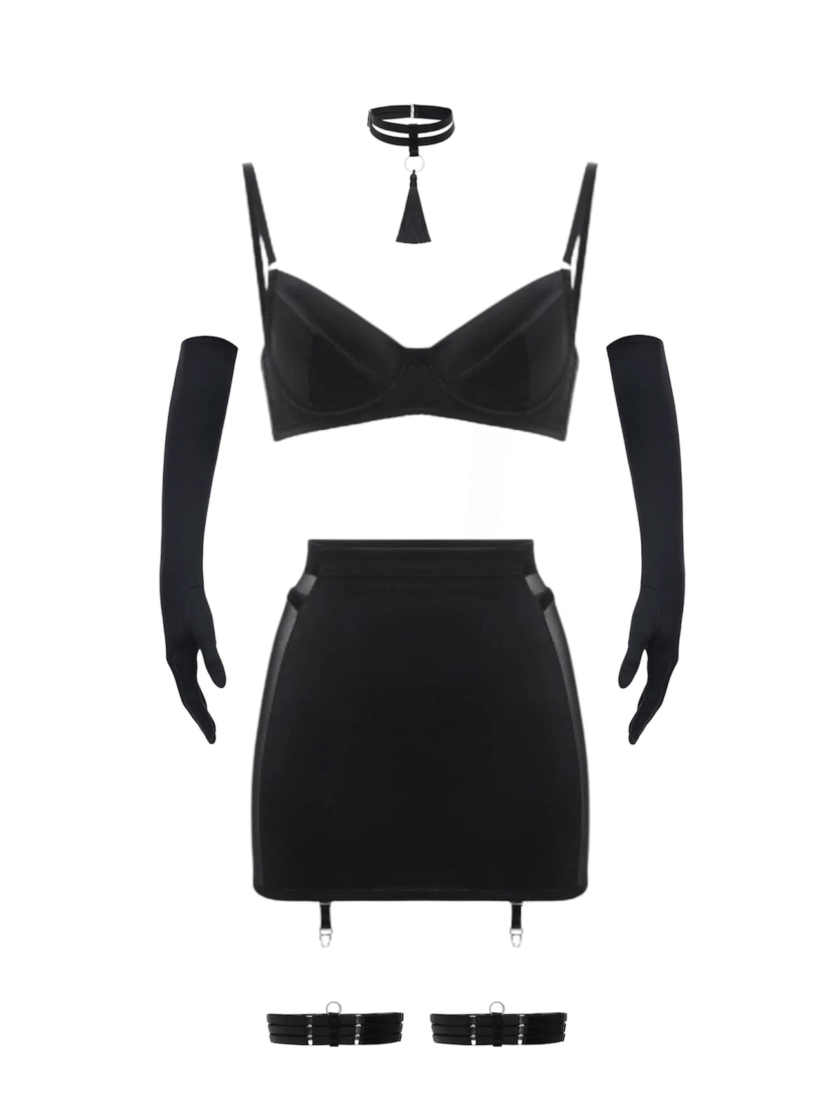 SET Satin Allure Black